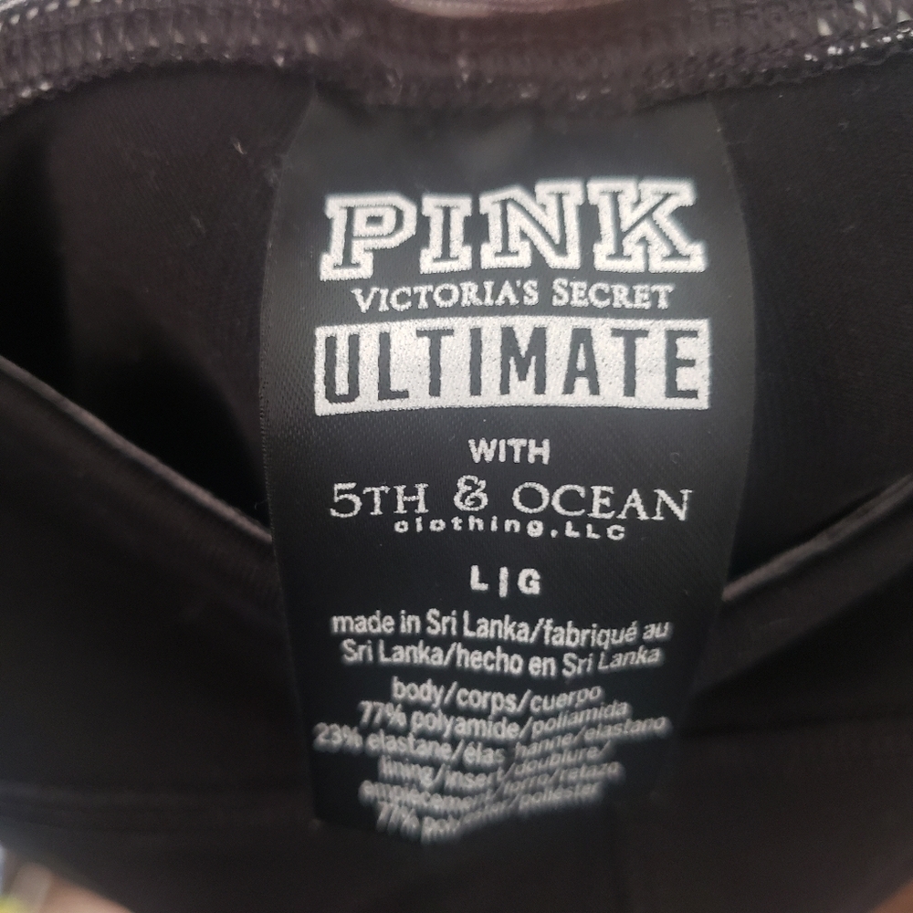 PINK Victoria's Secret Black And Gray Leggings FL Gators Logo Orange And Blue - Picture 2 of 9
